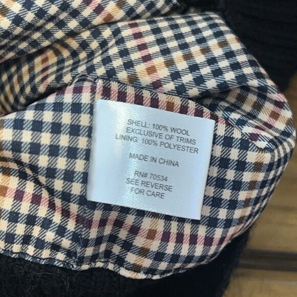 Orvis Wool Jacket‎ Mens Large Full Zip Lined Windbreaker Shoulder Patch Black - Picture 9 of 9